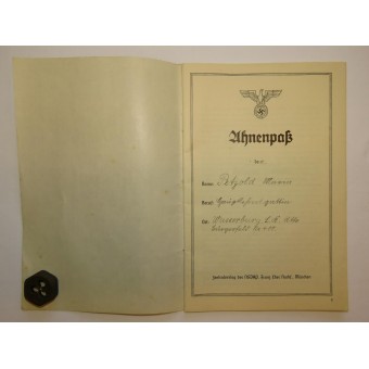 Ahnenpaß - 3rd Reich, the aryan bloodline passport.. Espenlaub militaria